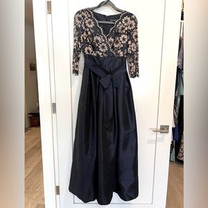 Jessica Howard 4P Ballgown, Blue & Gold